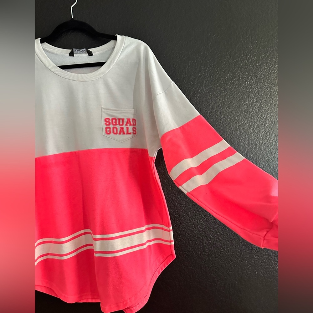 Hot pink Squad Goals long sleeve